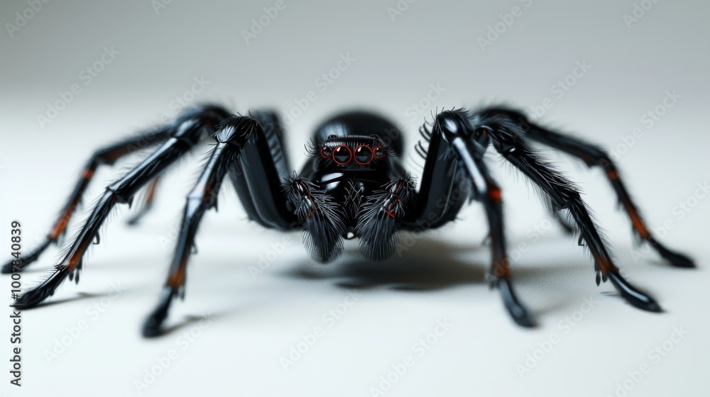Obraz premium Realistic 3D Minimalist Spider Design