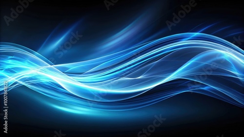 Abstract motion of flowing blue energy , abstract, motion, blue, energy, vibrant, dynamic, movement, futuristic, digital