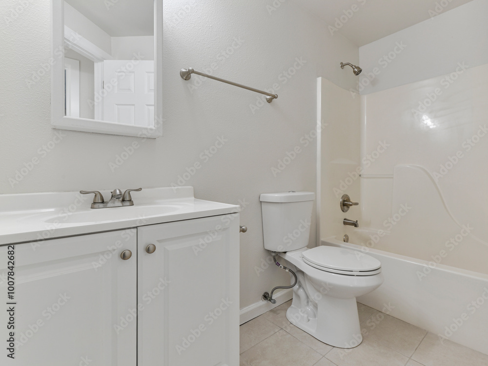 Modern residential bathroom interior Modern residential bathroom interior