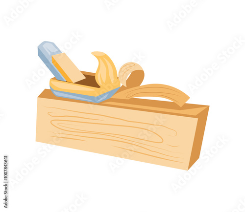 wooden board with a brush tool