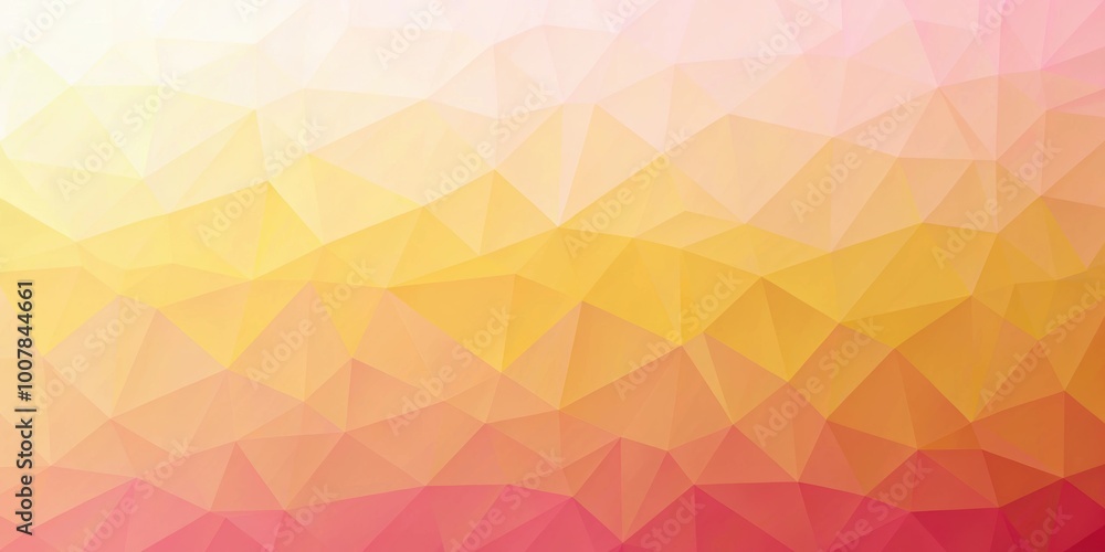 Obraz premium Light yellow pink gradient polygonal geometric surface , polygon, geometric,surface, abstract, pattern, design, colorful