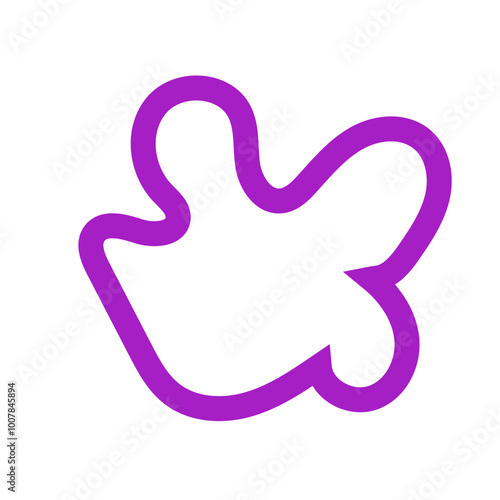 Wallpaper Mural Purple outline abstract shapes vector Torontodigital.ca