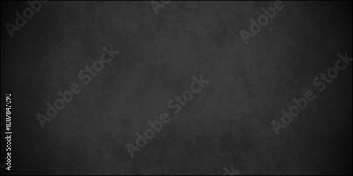 Dark Black background texture, old vintage charcoal black backdrop paper with watercolor. Abstract background with black wall surface, black stucco texture. Black gray satin dark texture luxurious. 