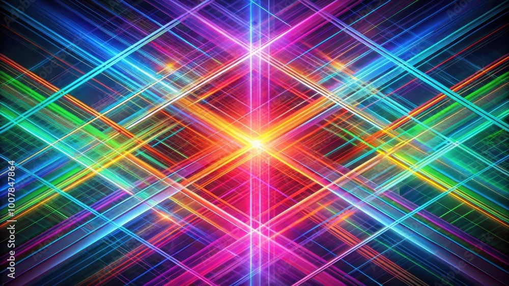 Fototapeta premium Abstract digital background featuring colorful intersecting lines, modern, abstract, background, lines, geometric