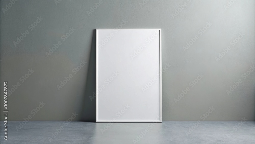 Mock up poster on gray background with vertical canvas , mock up, poster, blank, vertical, canvas, gray, wall, floor Mock up poster on gray background with vertical canvas , mock up, poster, blank, vertical, canvas, gray, wall, floor