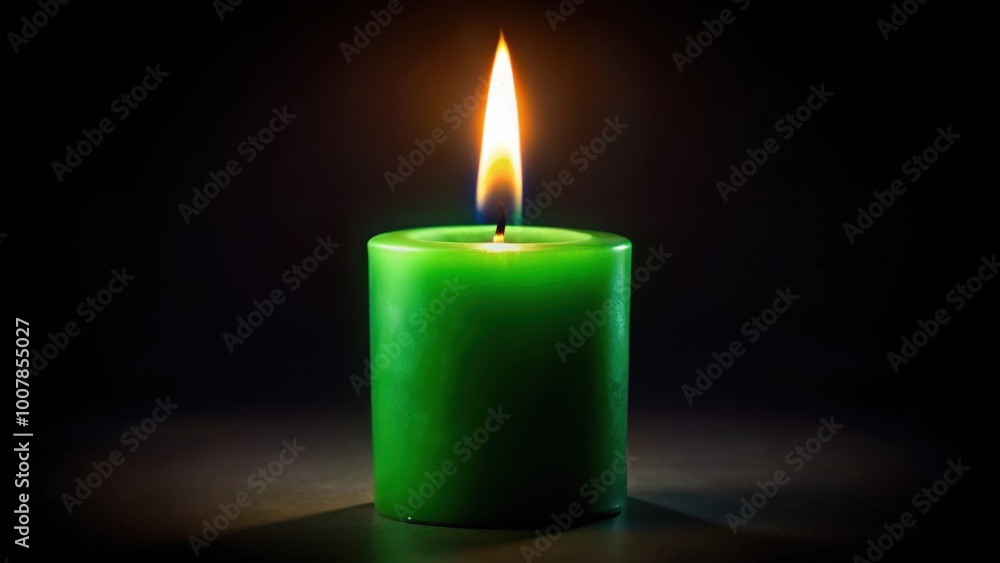 Green candle flame burning in the dark, green, candle, flame, burning, dark, light, mystical, atmospheric, glow Green candle flame burning in the dark, green, candle, flame, burning, dark, light, mystical, atmospheric, glow