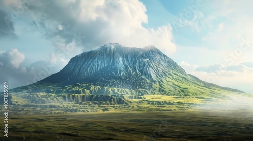 Scenic View of Mount Aso in Japan's Beautiful Landscape