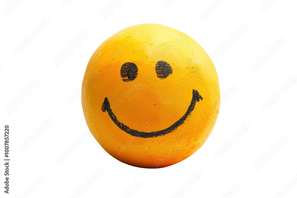 Transparent Happiness: A Yellow Egg with a Hand-Drawn Smiley Face Transparent Happiness: A Yellow Egg with a Hand-Drawn Smiley Face