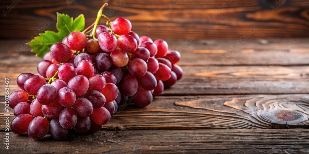 Red grapes on weathered wooden table background, red grapes, fruit, wooden table, vintage, rustic Red grapes on weathered wooden table background, red grapes, fruit, wooden table, vintage, rustic