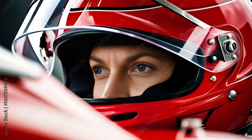 The Determined Gaze of a Formula One Driver The Determined Gaze of a Formula One Driver