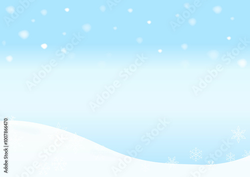 Wallpaper Mural 雪降る冬の風景のイラスト Torontodigital.ca