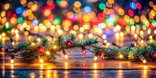 Blurred Christmas holiday lights bokeh background, bokeh, Christmas, holiday, lights, festive, abstract, decoration