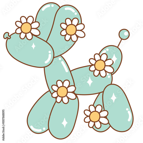 Cute Groovy Balloon Dog