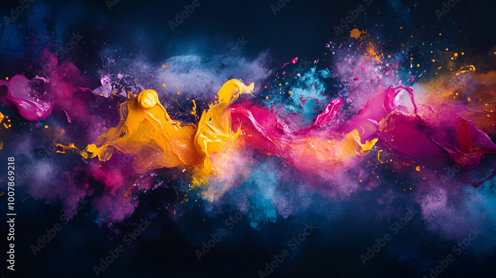 Multicolored abstract smoke with fire on a black background Abstract colorful background with space for text Explosion of colored powder. Abstract colored background smoke color background is rainbow Multicolored abstract smoke with fire on a black background Abstract colorful background with space for text Explosion of colored powder. Abstract colored background smoke color background is rainbow