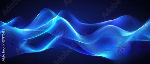 Abstract blue waves on a dark background, representing technology and digital concepts.