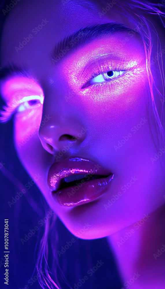 Apply UV-reactive face paint to the model and shoot under blacklight for an ethereal look Apply UV-reactive face paint to the model and shoot under blacklight for an ethereal look