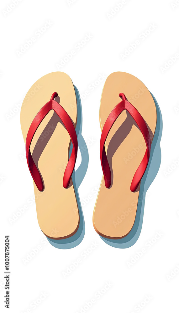 Vibrant Design of Summer Flip Flops on Clean Background for Vacation and Travel Themes isolated Vibrant Design of Summer Flip Flops on Clean Background for Vacation and Travel Themes isolated