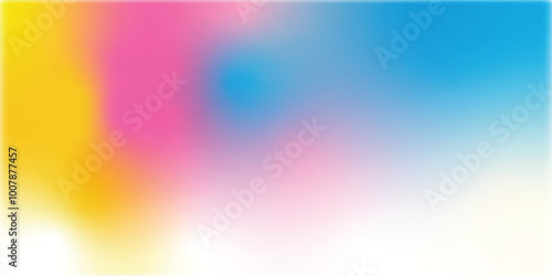 Abstract Pastel color. Light blue, pink and yellow color vector banner. Pastel gradient sky pattern. Blurred light fuzz colorful gradient