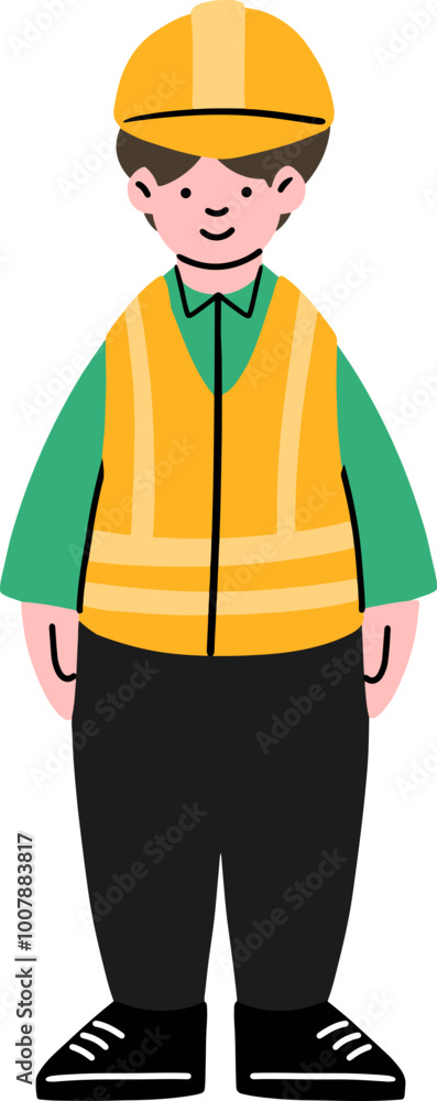 Hand Draw Vector of Engineer Illustration Hand Draw Vector of Engineer Illustration