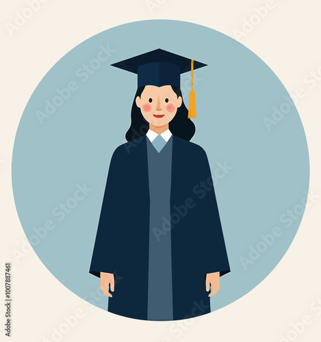 Graduate in Cap and Gown 
