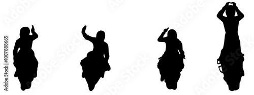 Set of motorbike racer silhouettes. isolated on white background. graphic vector illustration.