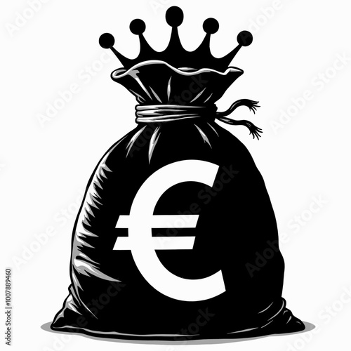 Euro Money Bag With Crown 
