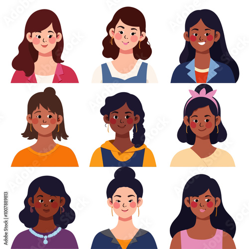 Diverse Women Avatars 
