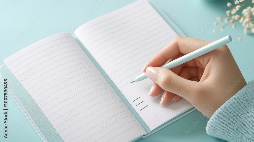 Organized Lecture Notes on a Soft Blue Background Organized Lecture Notes on a Soft Blue Background