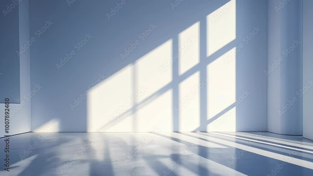 Sunlight Streaming Through a Window in a White Room Sunlight Streaming Through a Window in a White Room
