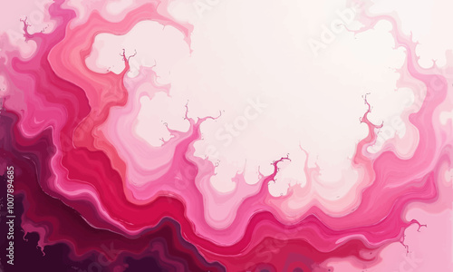 Abstract Pink and White Swirls 