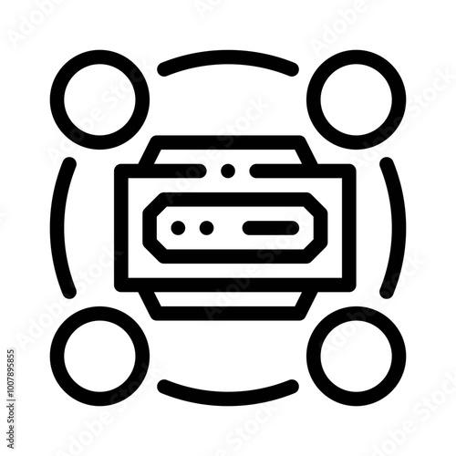 Content Delivery Network line icon