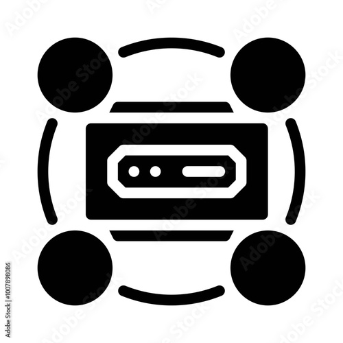 Content Delivery Network glyph icon