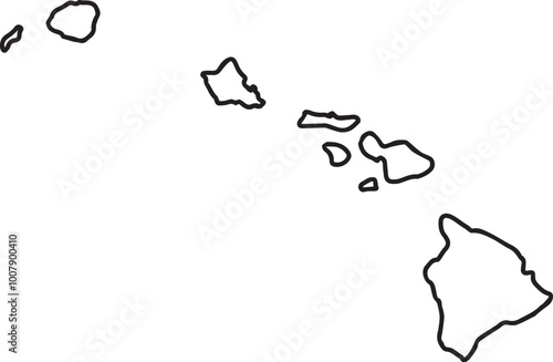 Vector Hawaii Outline