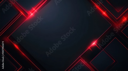 Abstract design featuring dark backgrounds and glowing red lines for digital use.