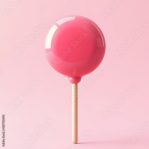 Pink lollipop on stick