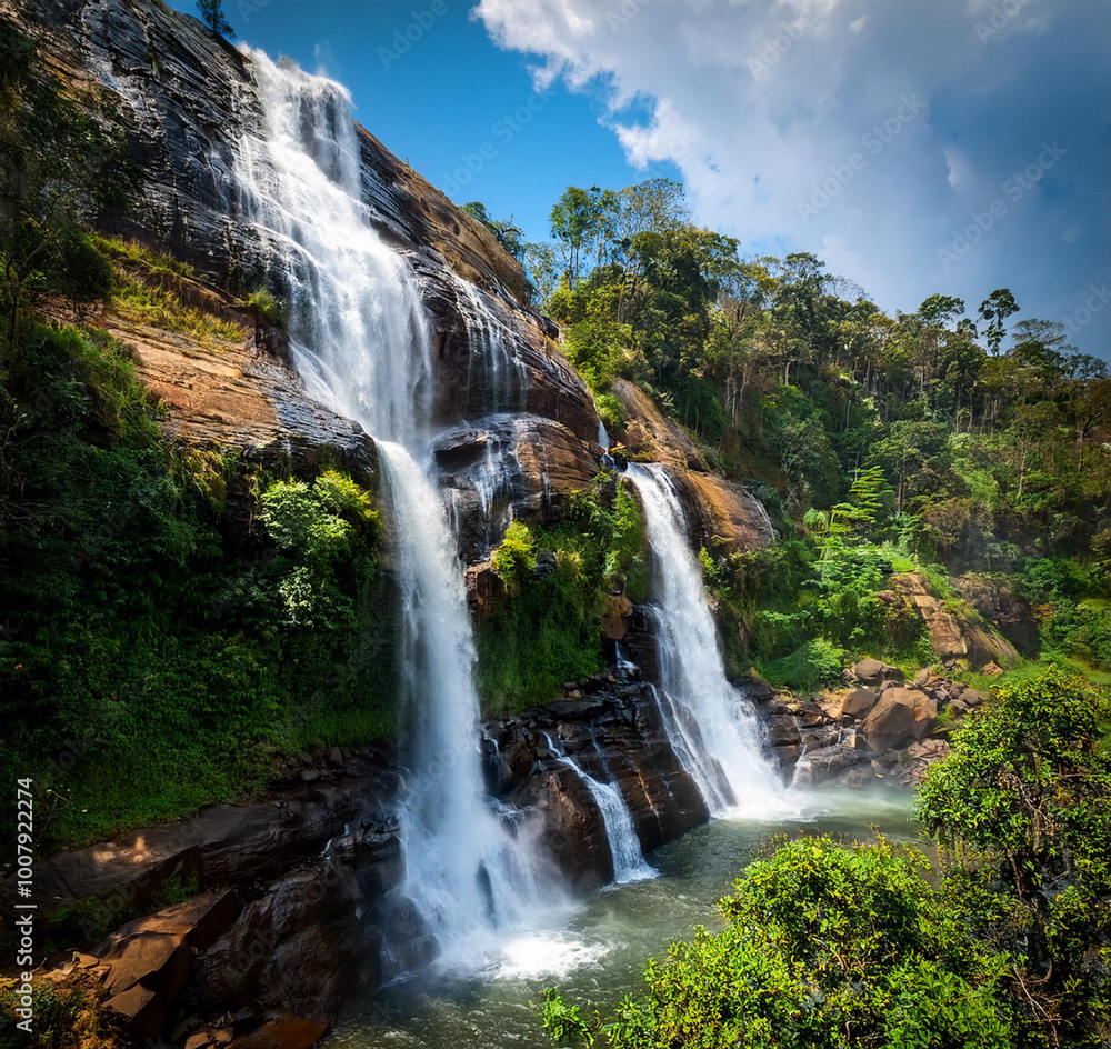 Fototapeta premium Abbey falls in the coorg region of KArnataka India