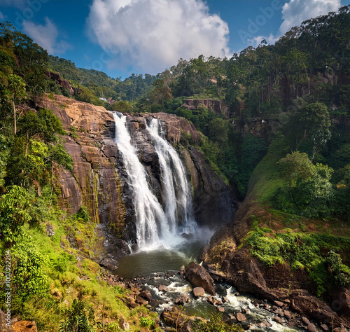 Abbey falls in the coorg region of KArnataka India