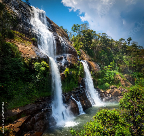 Abbey falls in the coorg region of KArnataka India
