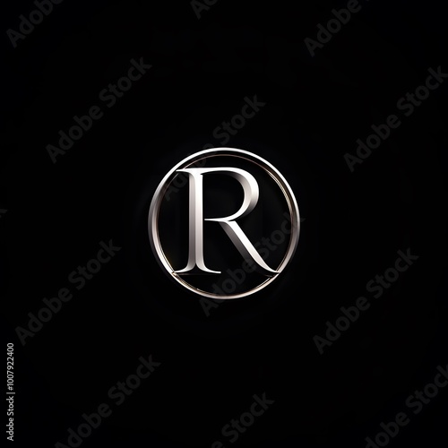 Silver Letter R Logo