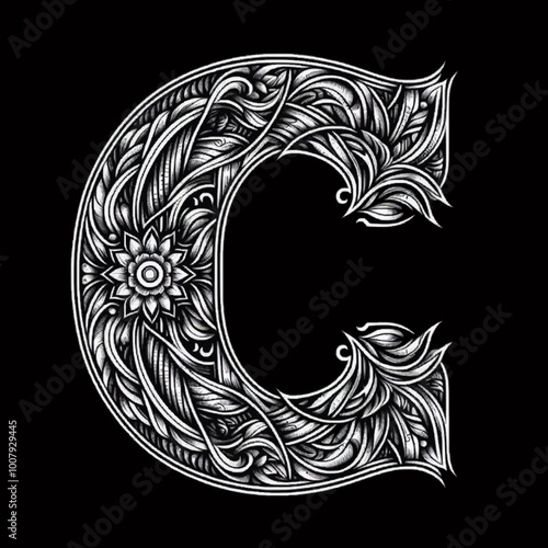 The symmetrical alphabet C has a batik and modern feel
Can be used for your name
Suitable for logos on t-shirts, clothes, cars, motorbikes, bicycles, shops, shoes, your own name and your equipment