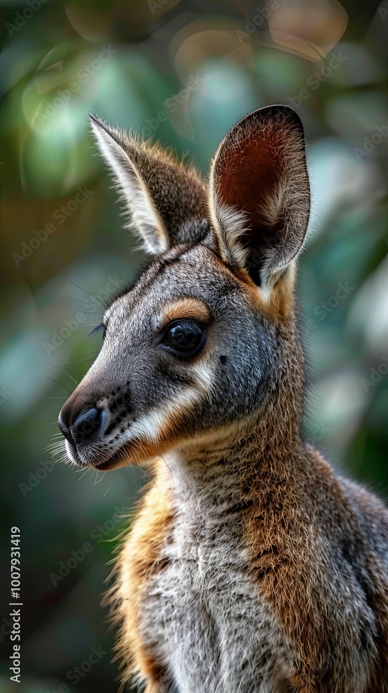Close-up of young kangaroo in the wild Close-up of young kangaroo in the wild