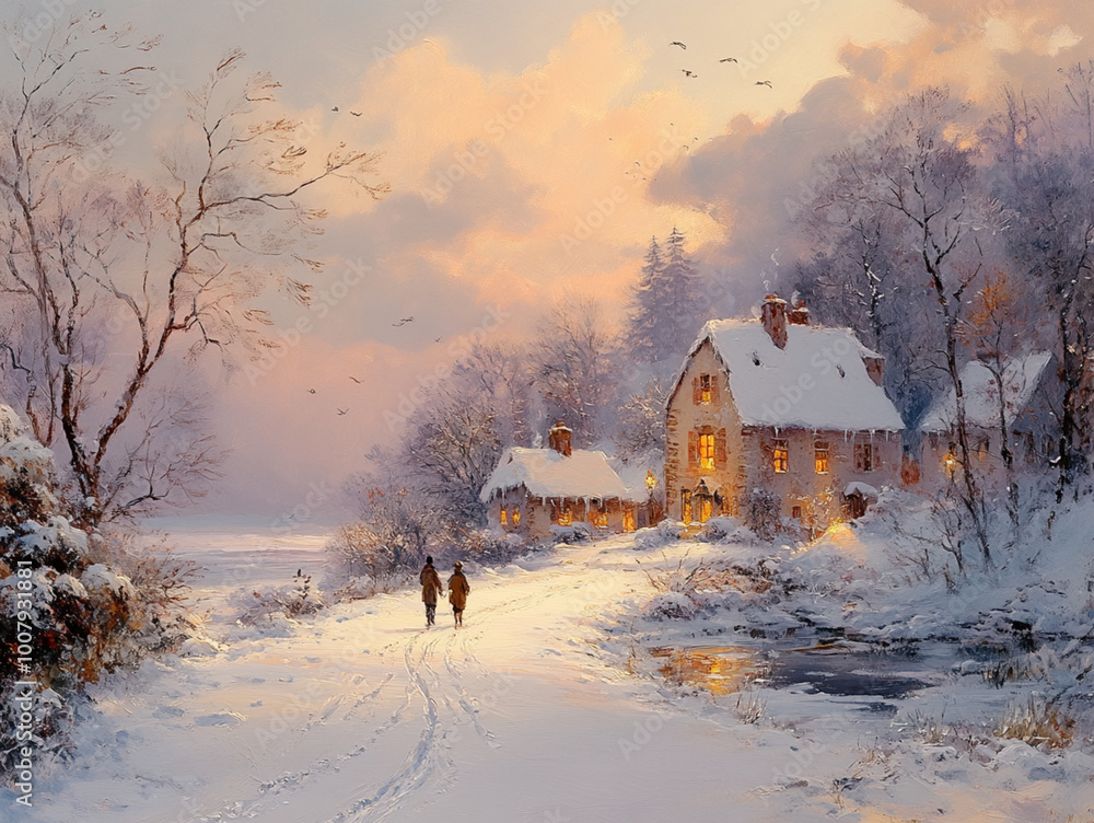 church in the snow