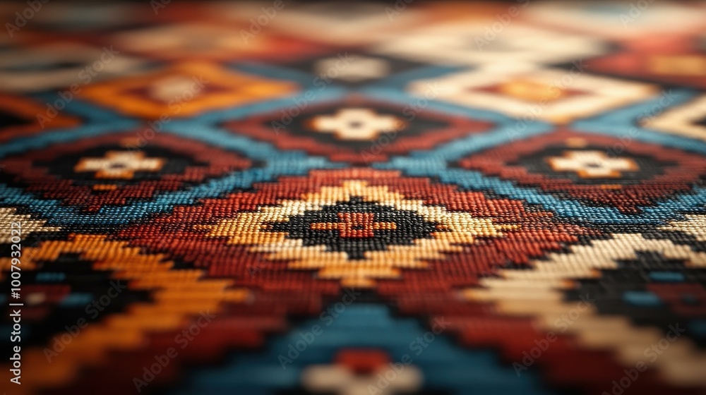 Discover the vibrant colors and intricate patterns of a modern Persian rug in this stunning closeup photography. Discover the vibrant colors and intricate patterns of a modern Persian rug in this stunning closeup photography.