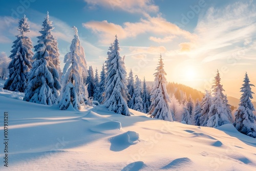 winter landscape in the mountains