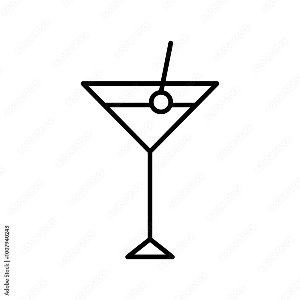 martini line icon