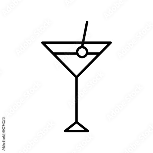 martini line icon
