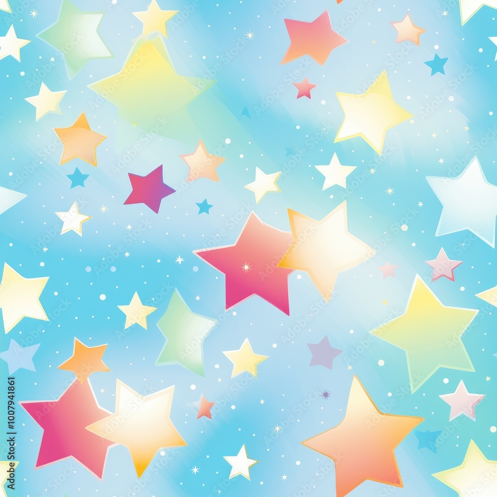 Rainbow colored background with stars Rainbow colored background with stars
