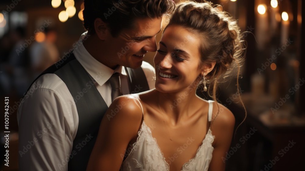 Man and woman standing together