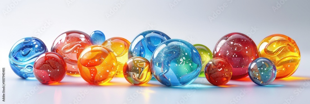 Colorful water beads close-up Colorful water beads close-up