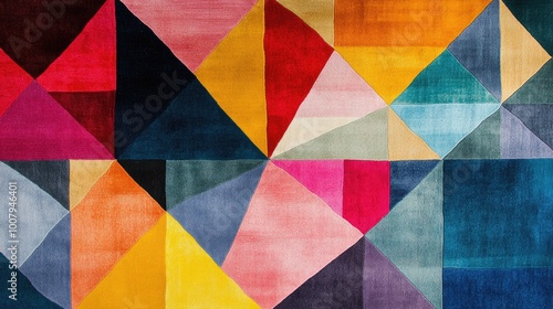 Colorful Geometric Pattern in Bold Tones